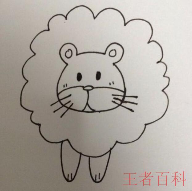 怎样画出简单的狮子简笔画