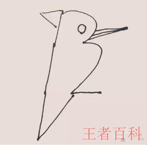 啄木鸟简笔画怎么画